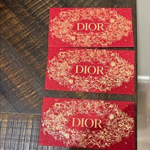 Dior Red and Gold Floral Design envelopes